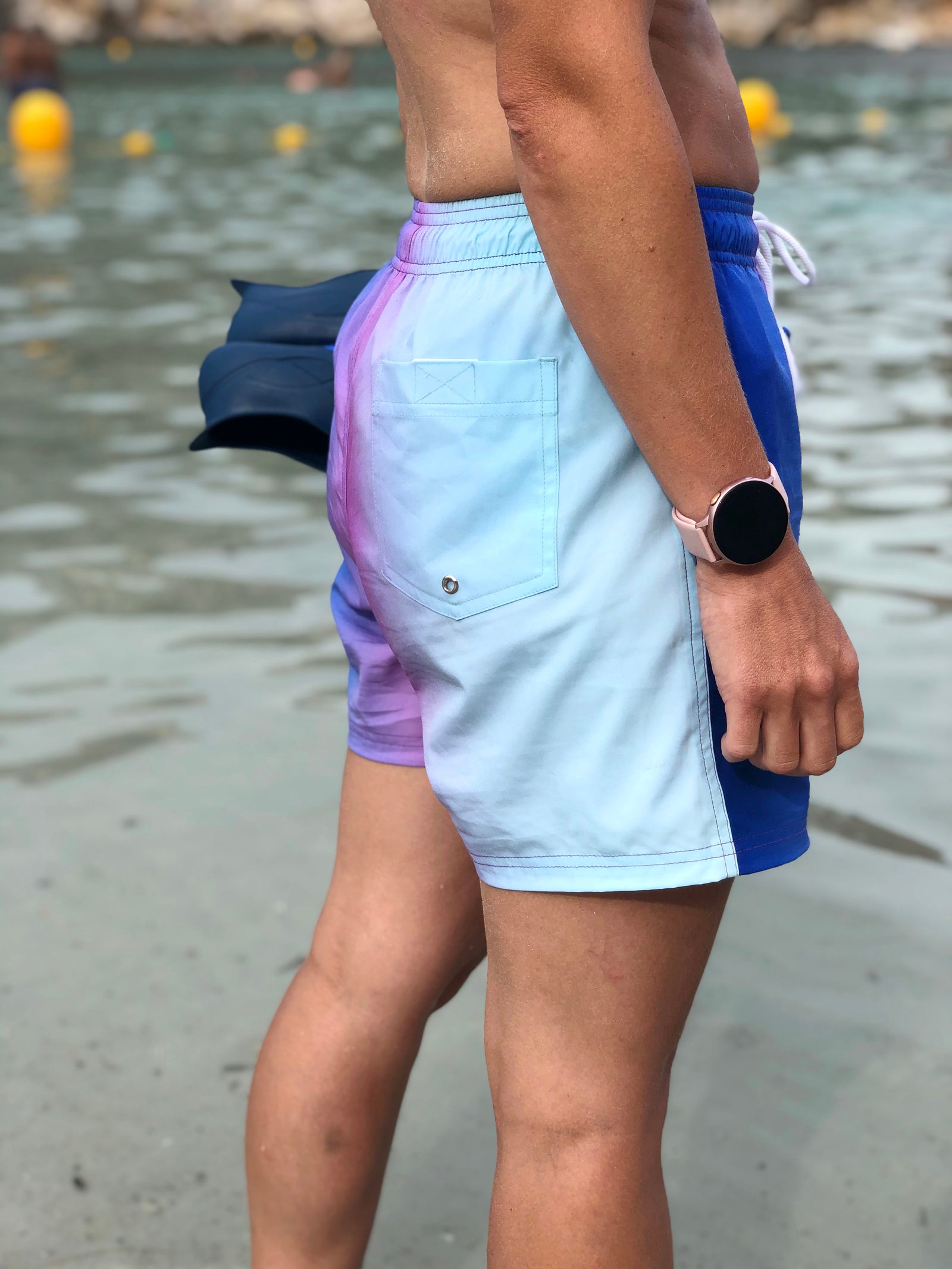 Short mixte dégradé uni