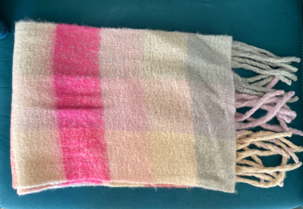 Echarpes à carreaux en cashmere-laine